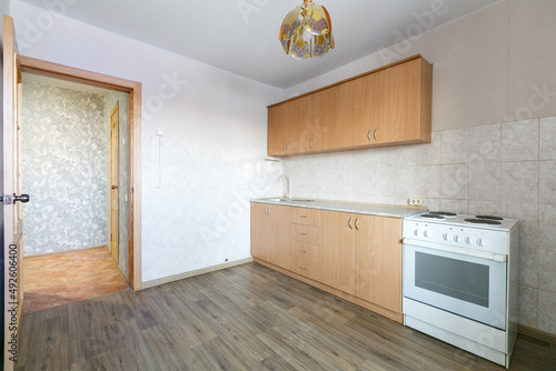 kitchen set in the interior of the apartment