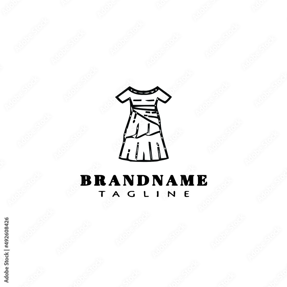 dress logo cartoon template icon design black isolated vector dress logo cartoon template icon design black isolated vector