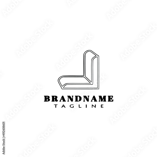 girder logo cartoon icon design template black isolated vector illustration