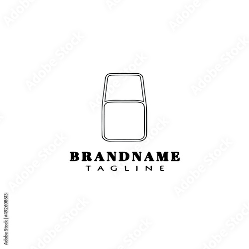 girder logo cartoon icon design template black isolated vector illustration