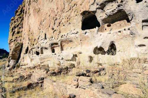 Cliff dwellings at Bandelier National Monument photo