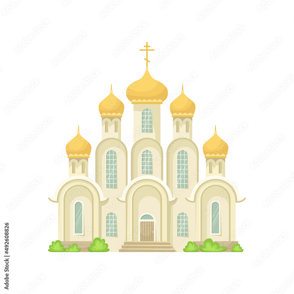 Vector illustration of the Orthodox Christian Church. A religious building. Vector illustration of the Orthodox Christian Church. A religious building.