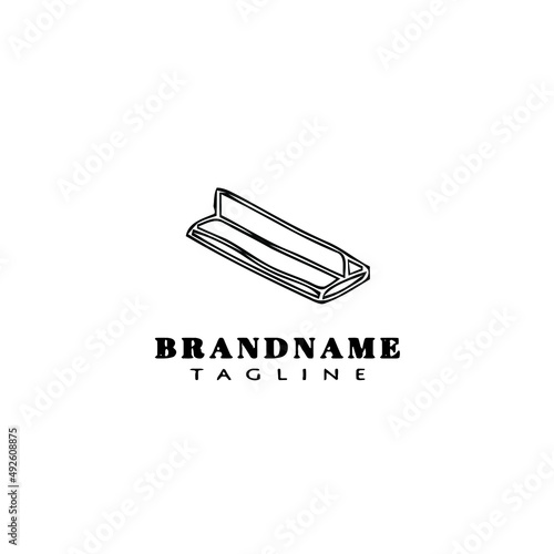 girder logo cartoon icon design template black isolated vector illustration