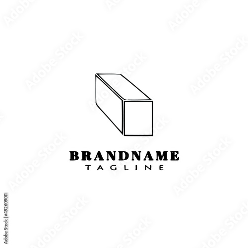 girder logo cartoon icon design template black isolated vector illustration