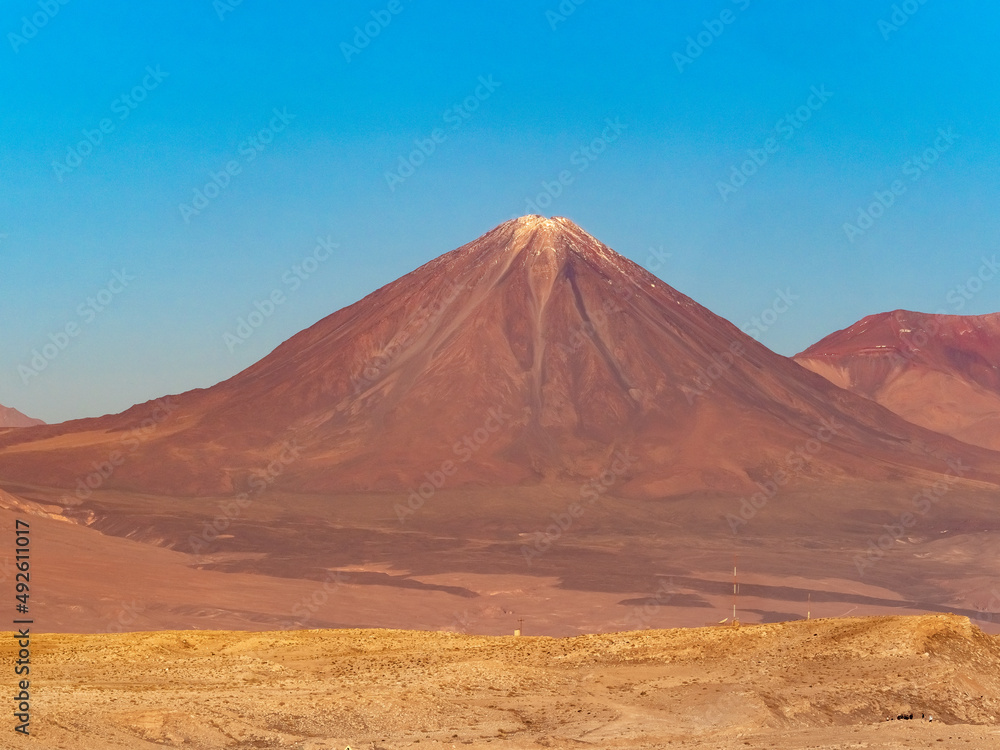 The famous Licancabur volcano, part of the Andean Central Volcanic Zone. San Pedro de Atacama, Chile
