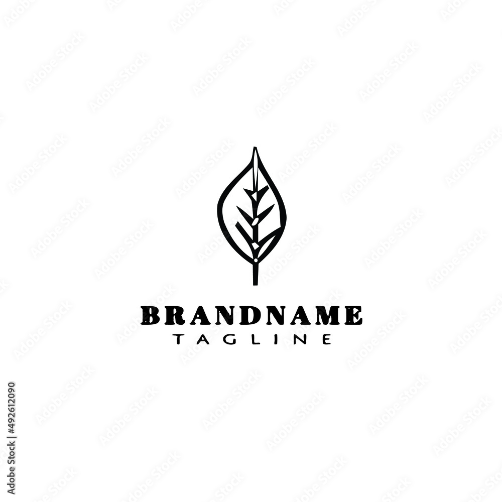 leaf logo cartoon icon design template black isolated illustration leaf logo cartoon icon design template black isolated illustration