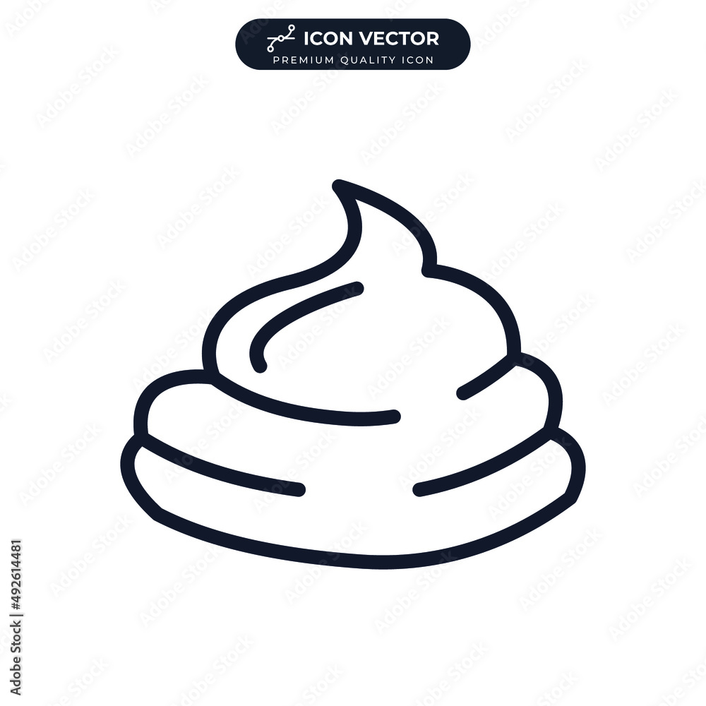 poo icon symbol template for graphic and web design collection logo ...