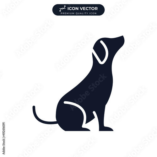 Pet dog icon symbol template for graphic and web design collection logo vector illustration