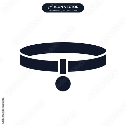 pet collar icon symbol template for graphic and web design collection logo vector illustration