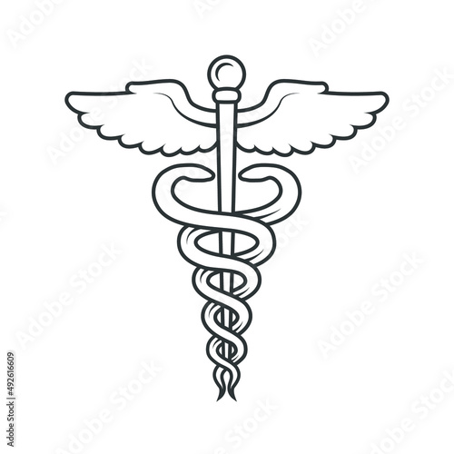 caduceus medical symbol image