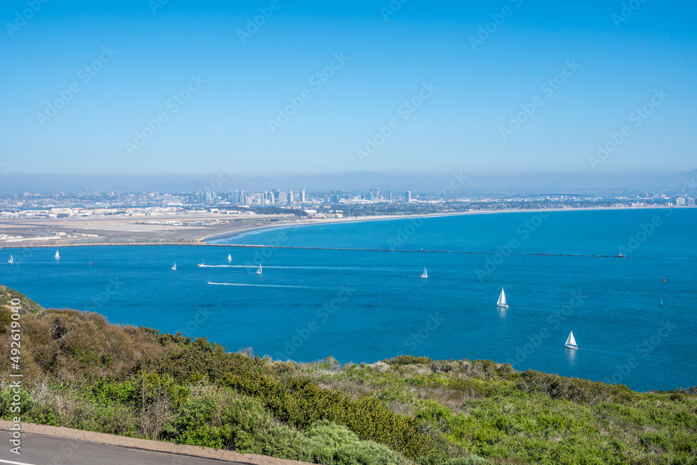 A breathtaking view of the San Diego Bay in California