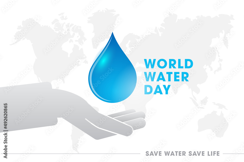 World Water Day Concept logo typography. Every Drop Matters. Save water