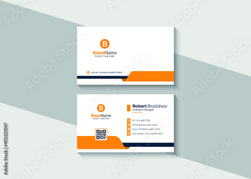 Clean professional modern business card design template
