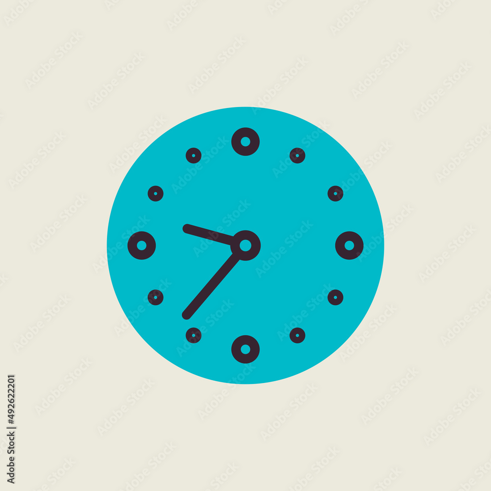 Clock outline isolated icon. Workspace sign Clock outline isolated icon. Workspace sign