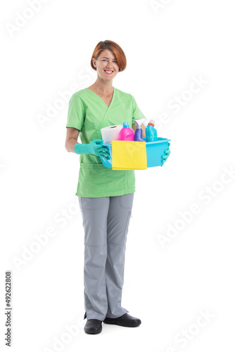 Professional cleaner woman