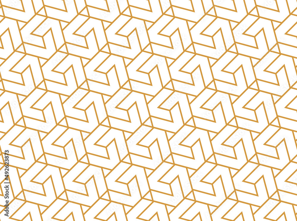 Abstract geometric pattern. A seamless vector background. White and gold ornament. Graphic modern pattern. Simple lattice graphic design Abstract geometric pattern. A seamless vector background. White and gold ornament. Graphic modern pattern. Simple lattice graphic design