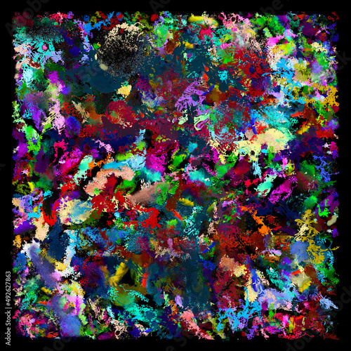 Colorful artistic paint background, abstract digital art illustration. © HAKKI ARSLAN