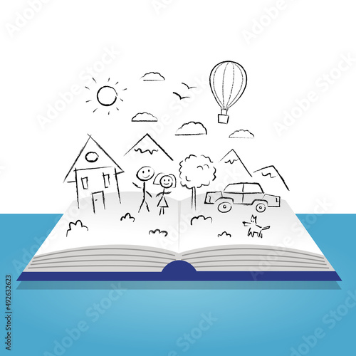 Open Book with Story Ideas