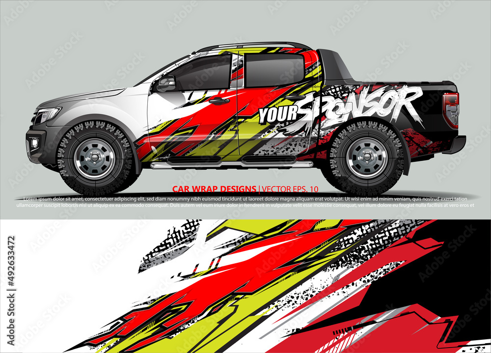 race car Livery for vehicle wrap design vector 
