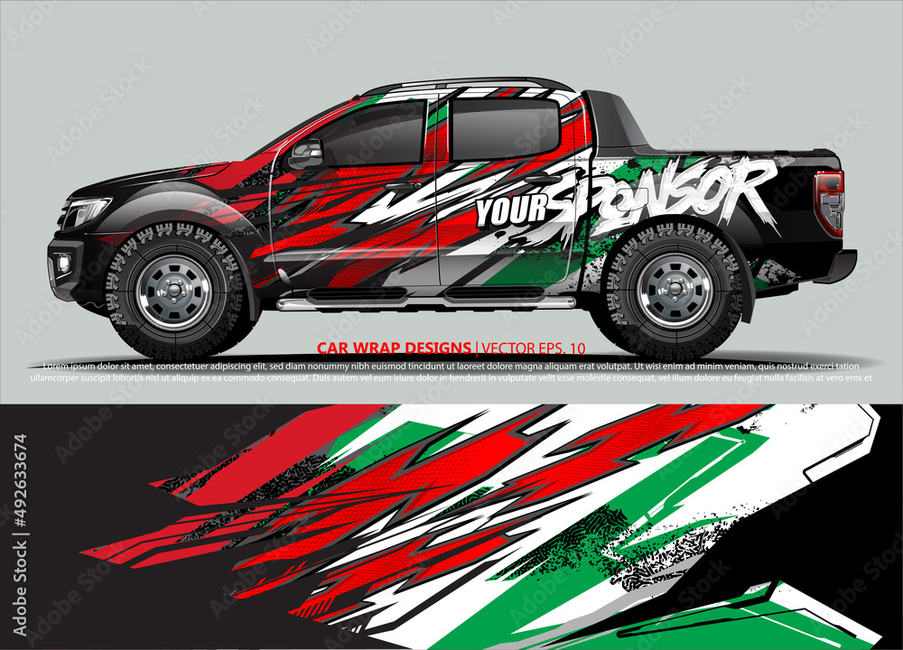 race car Livery for vehicle wrap design vector 
