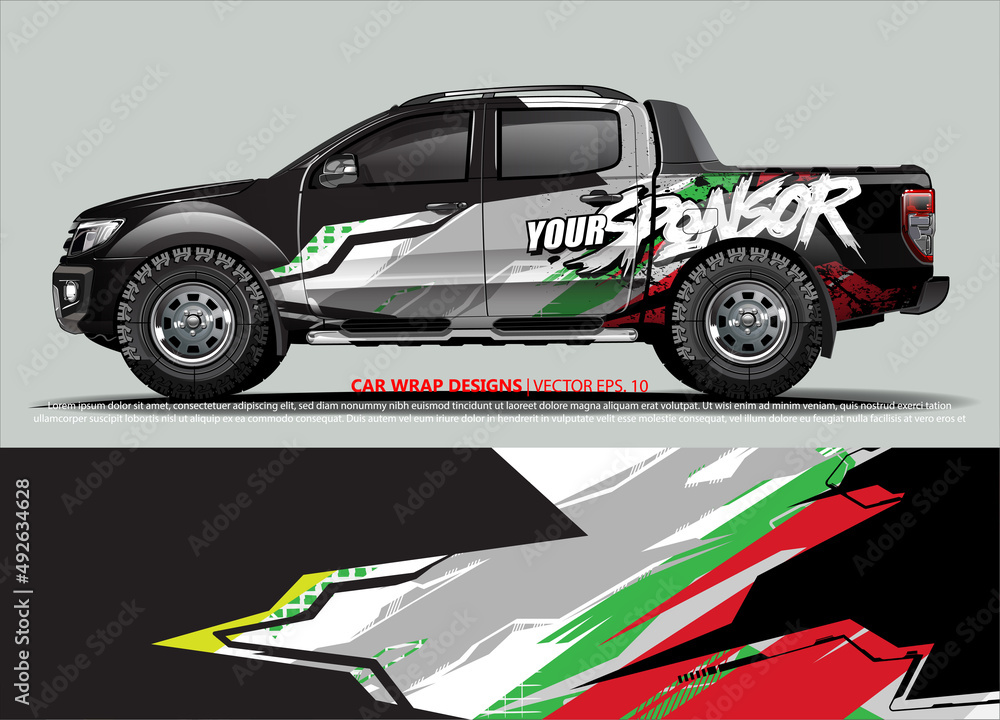 race car Livery for vehicle wrap design vector 
