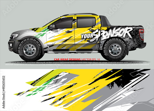 race car Livery for vehicle wrap design vector  