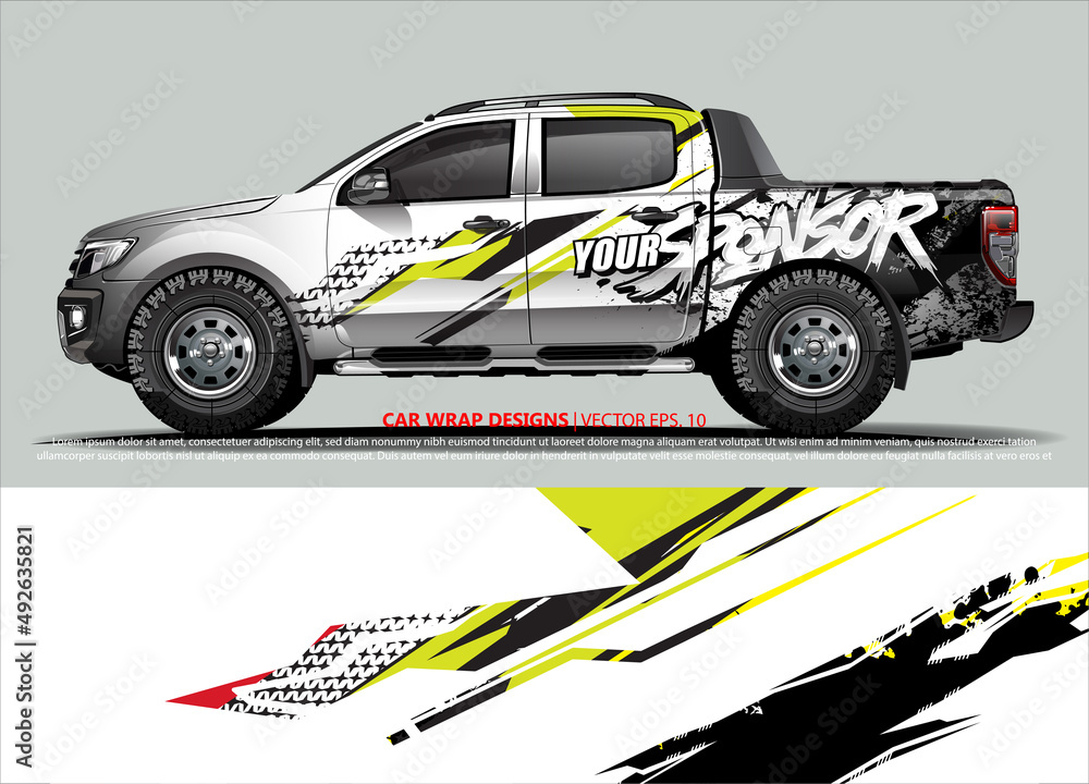 race car Livery for vehicle wrap design vector 
