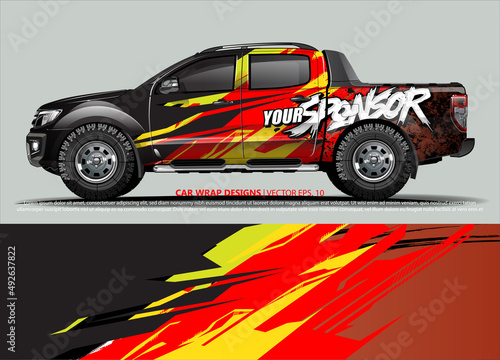 race car Livery for vehicle wrap design vector  