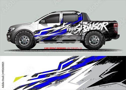 race car Livery for vehicle wrap design vector 
