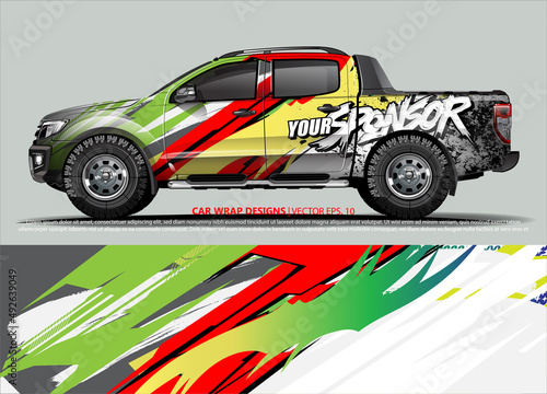 race car Livery for vehicle wrap design vector  