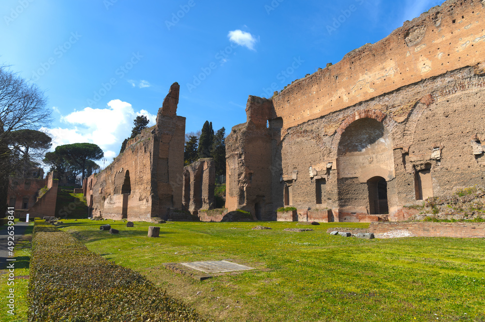Baths of Caracalla (Terme di Caracalla) in the historic center of Rome