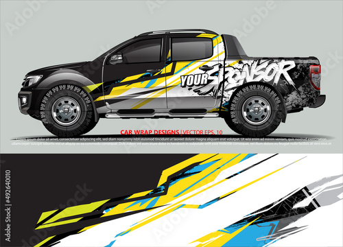 race car Livery for vehicle wrap design vector  