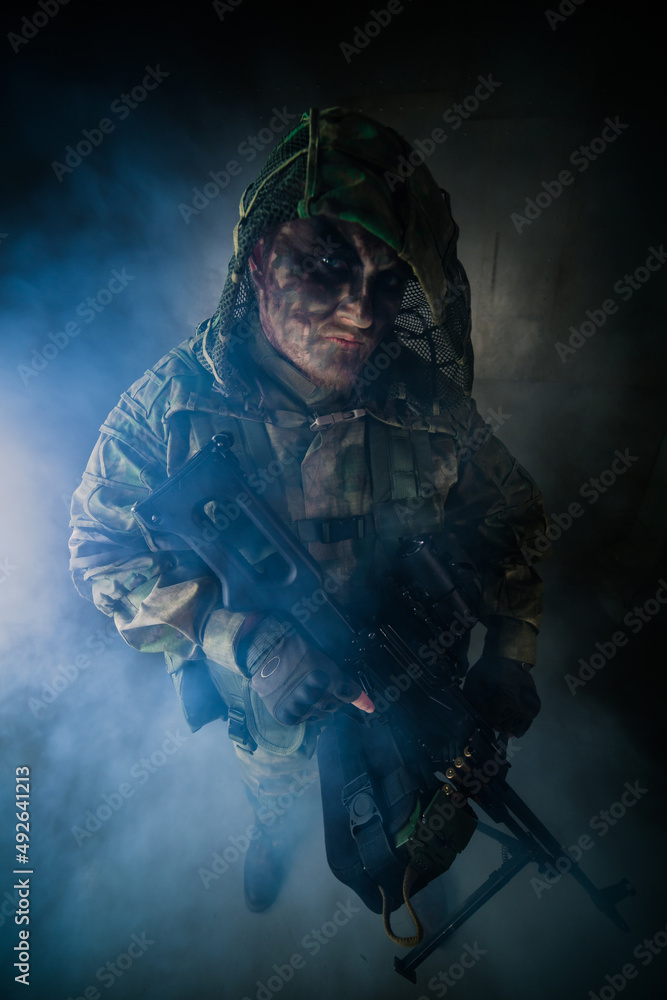 Fighter with a crossbow. Apocalypse Fighter with a crossbow. Apocalypse