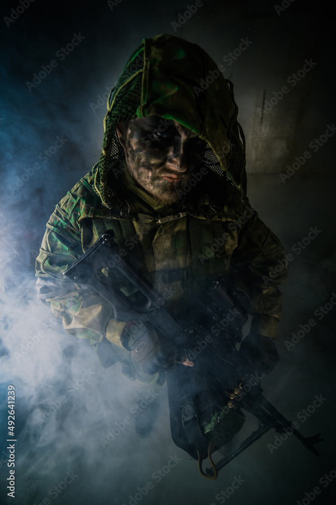Fighter with a crossbow. Apocalypse Fighter with a crossbow. Apocalypse