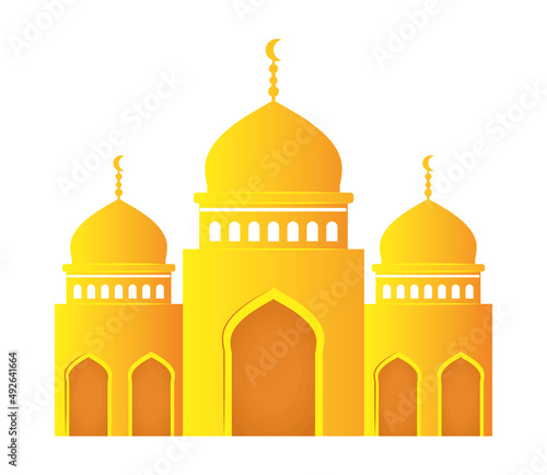 golden Islamic mosque