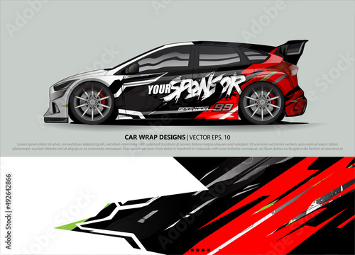 race car Livery for vehicle wrap design vector 