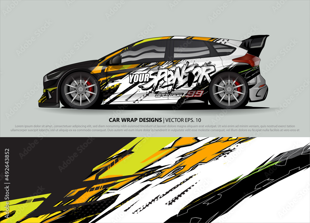 race car Livery for vehicle wrap design vector
race car Livery for vehicle wrap design vector