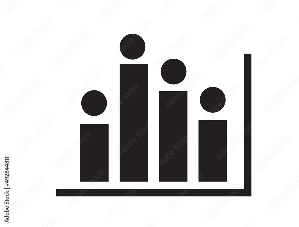 Single Chart infographic graph diagram a single icon silhouette icon Single Chart infographic graph diagram a single icon silhouette icon