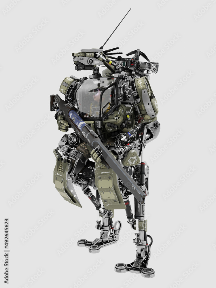 3d computer rendered illustration of a robotic war machine 3d computer rendered illustration of a robotic war machine