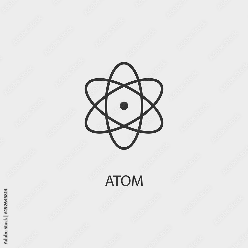Atom vector icon illustration sign Atom vector icon illustration sign