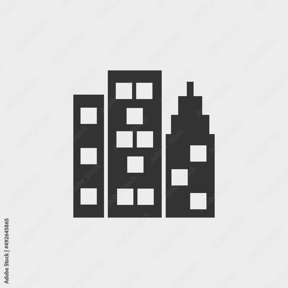 Building vector icon illustration sign Building vector icon illustration sign