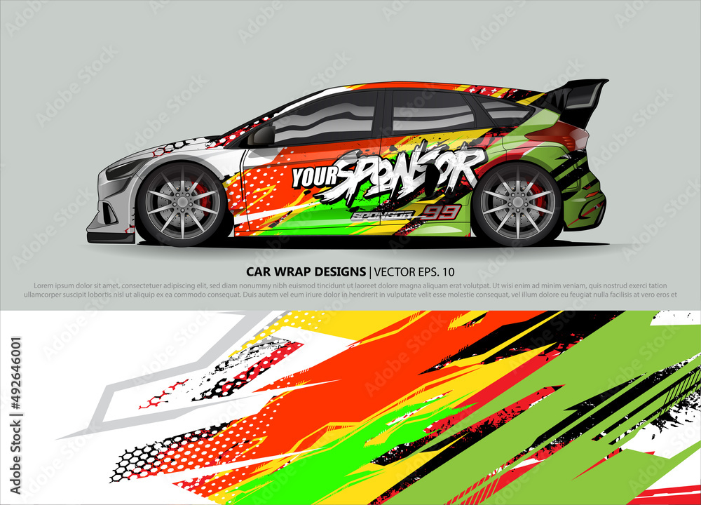 race car Livery for vehicle wrap design vector
race car Livery for vehicle wrap design vector