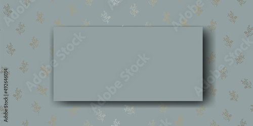 Vector. Chamomile flower background, copy space for text. Horizontal template for cards, wedding invitations, party invitations, flyers, covers, brochures, social networks. Hand-drawn sketch.