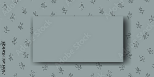 Vector. Chamomile flower background, copy space for text. Horizontal template for cards, wedding invitations, party invitations, flyers, covers, brochures, social networks. Hand-drawn sketch.
