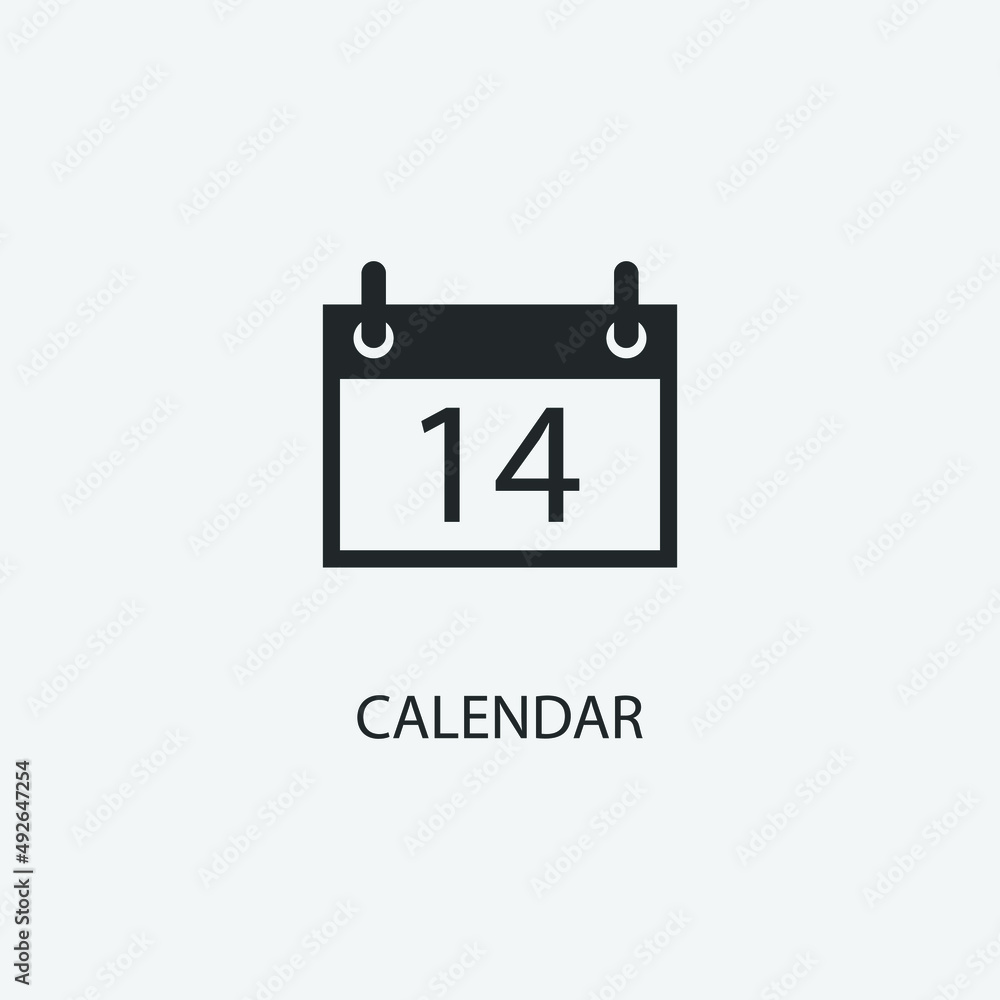 Calendar vector icon illustration sign Calendar vector icon illustration sign