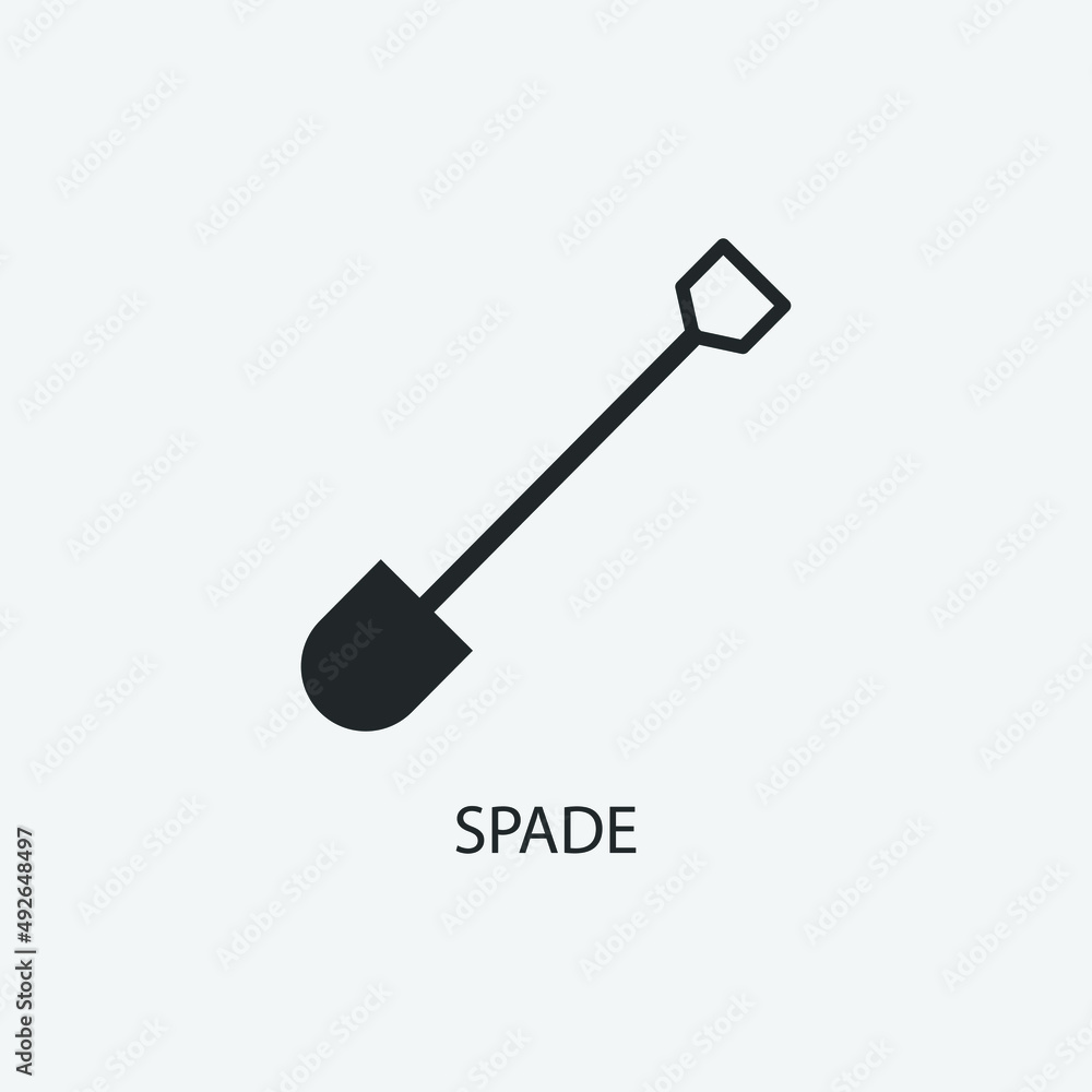 Spade vector icon illustration sign