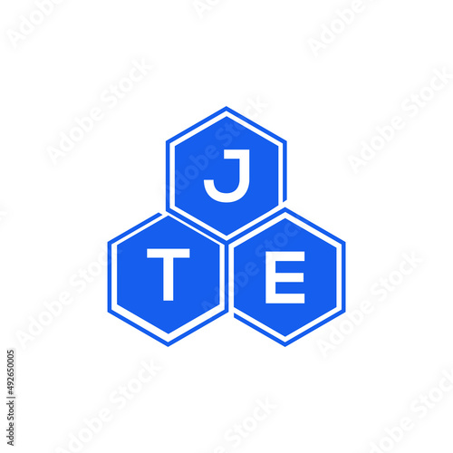 JTE letter logo design on White background. JTE creative initials letter logo concept. JTE letter design. 