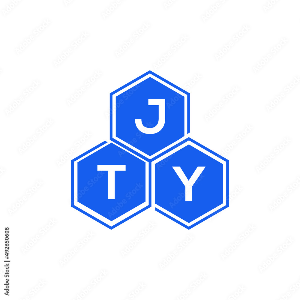 JTY letter logo design on White background. JTY creative initials letter logo concept. JTY letter design. 