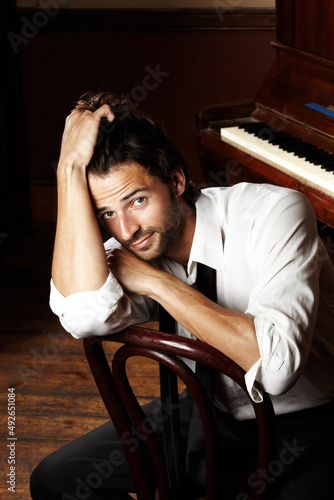 Canvas Print Moody musician