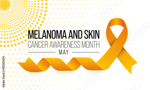 Melanoma and skin cancer awareness month observed every year in May, Exposure to ultraviolet (UV) rays causes most cases of melanoma, the deadliest kind of skin cancer. Vector illustration.